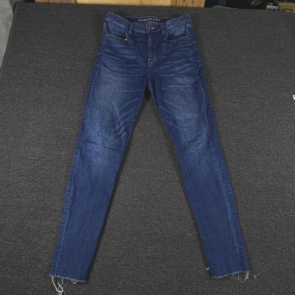 American Eagle Jeans Womens 12 (31x30) Long Super Hi-Rise Jegging Crop Stretch